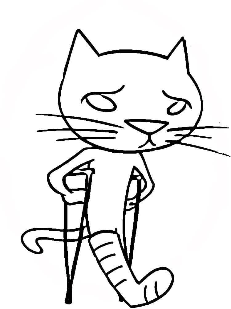 Desenho dePobre Gato para colorir