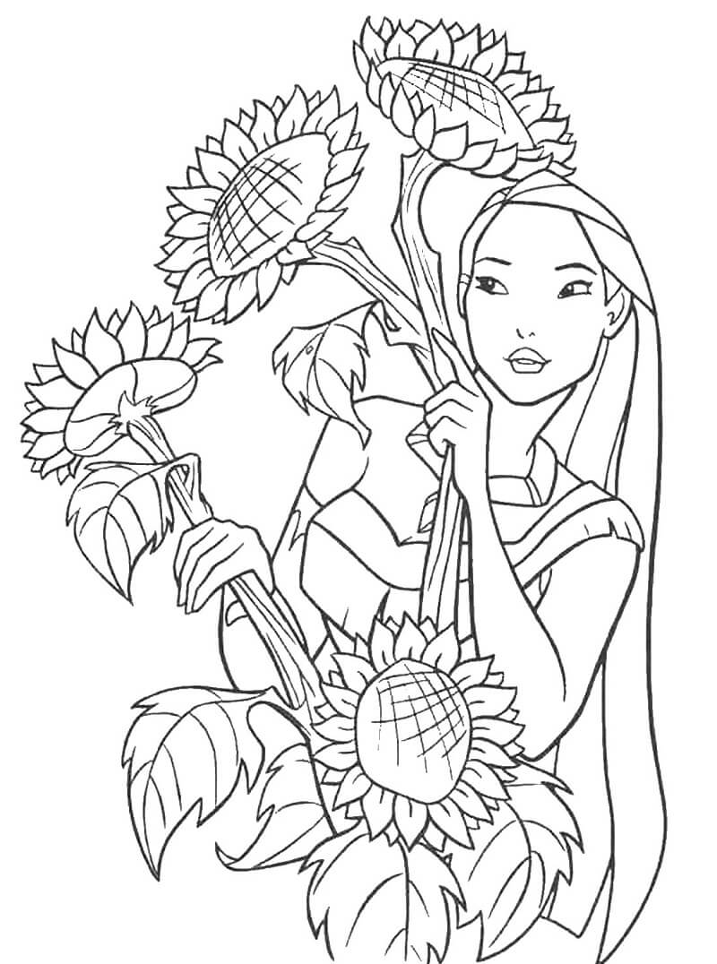 Desenho dePocahontas 10 para colorir