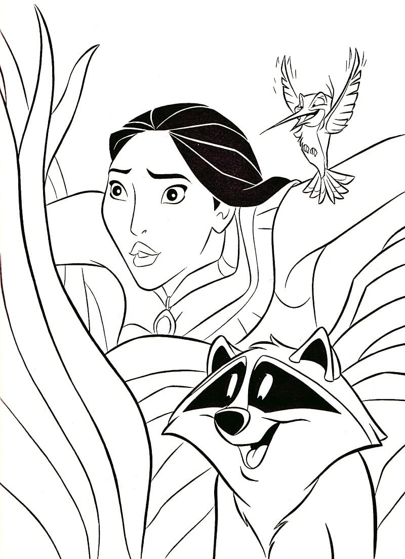 Desenho dePocahontas 12 para colorir