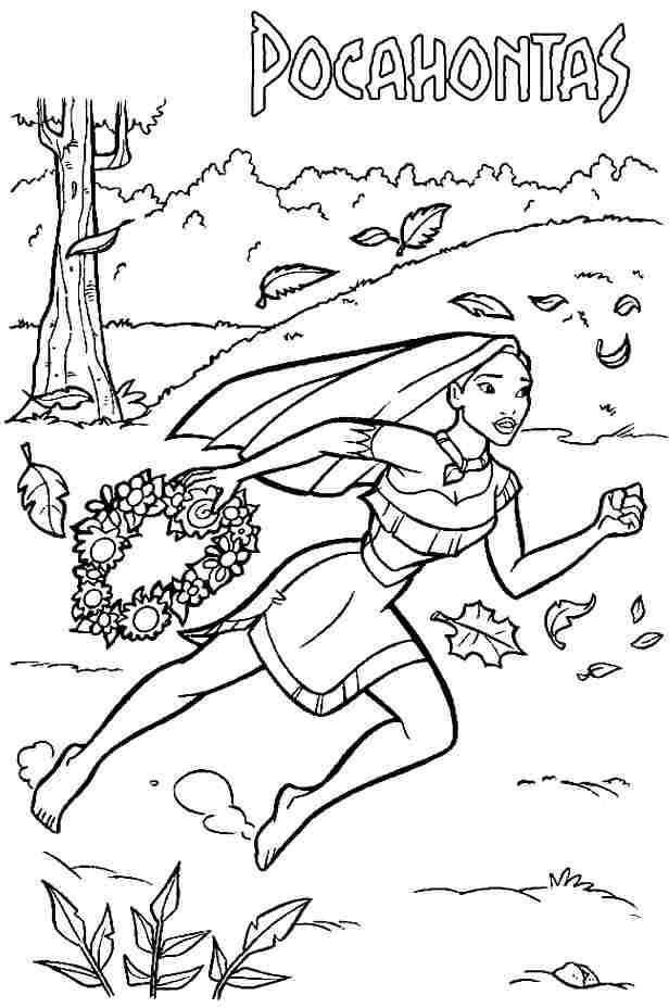 Desenho dePocahontas 13 para colorir