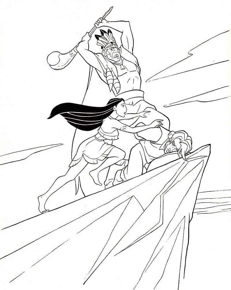 Desenho dePocahontas 14 para colorir