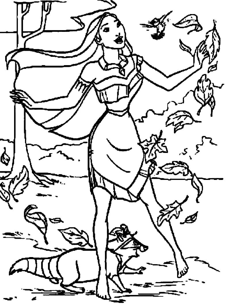 Desenho dePocahontas 15 para colorir