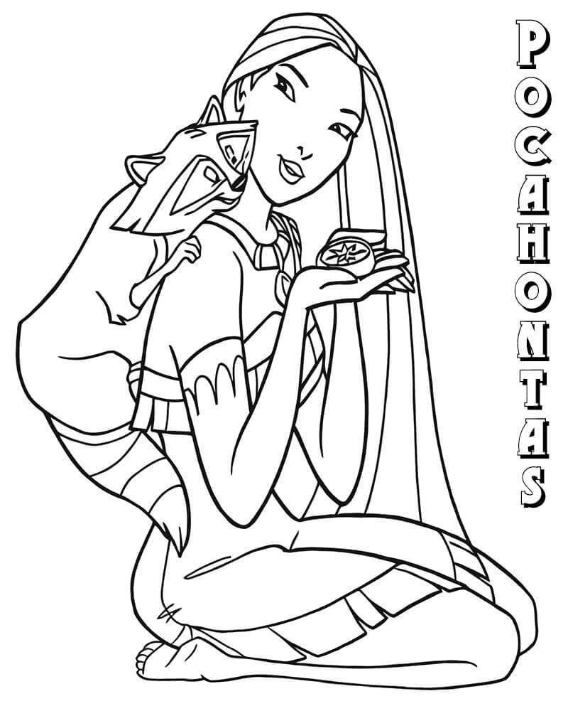 Desenho dePocahontas 16 para colorir