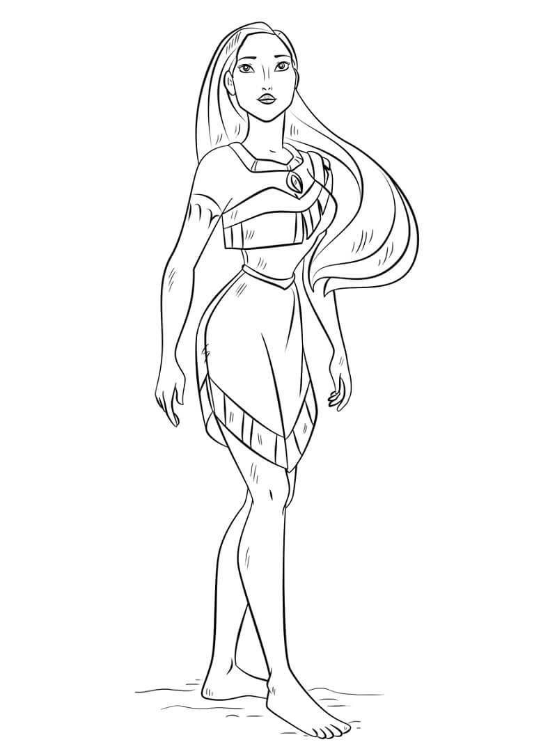 Desenho dePocahontas 6 para colorir