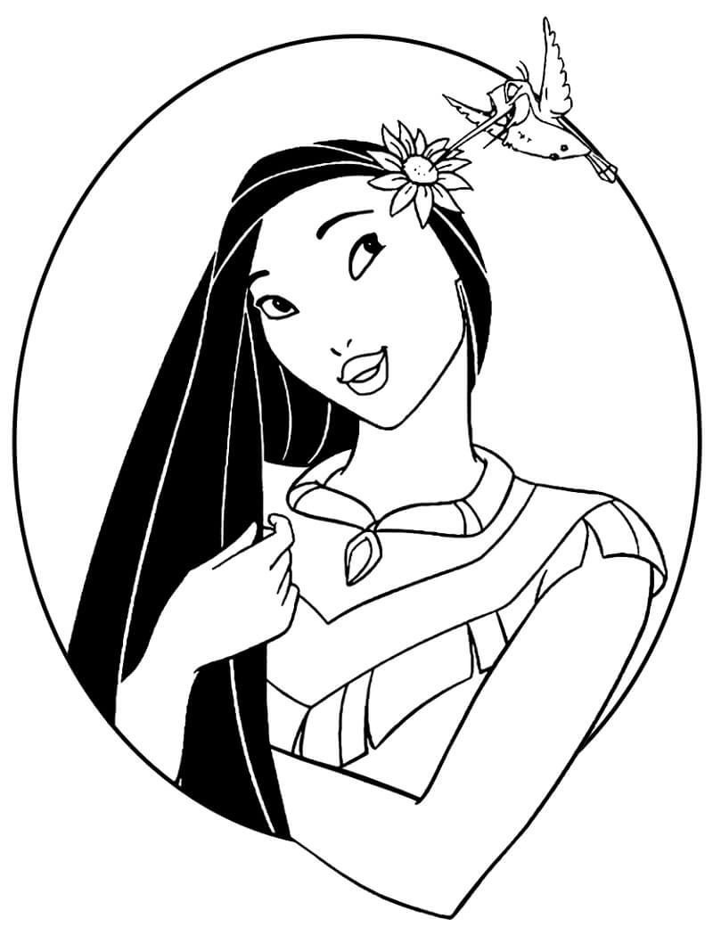 Desenho dePocahontas 8 para colorir