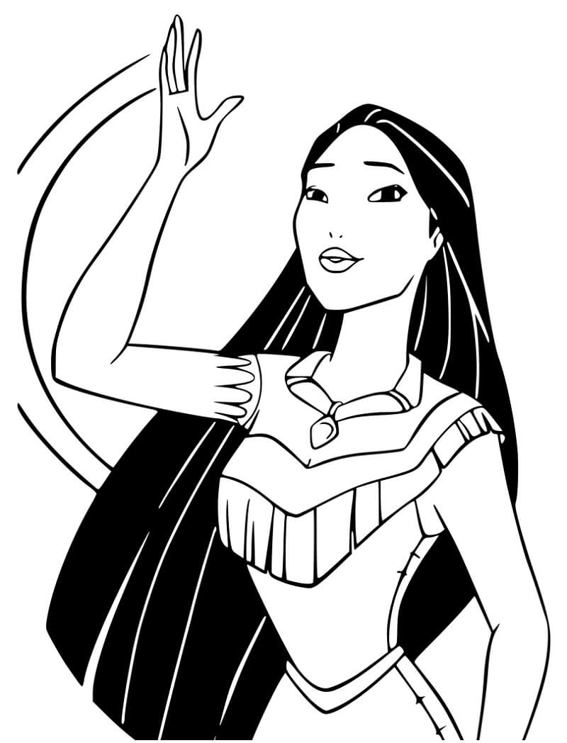 Desenho dePocahontas 9 para colorir