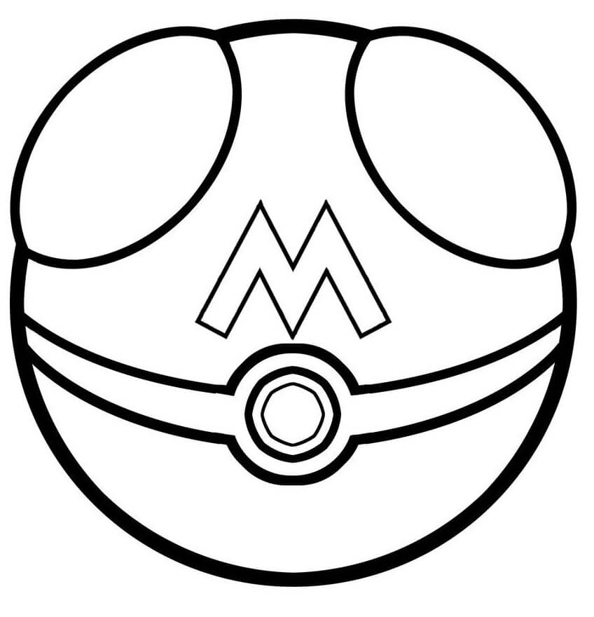 Desenho de Pokebola 1 para colorir