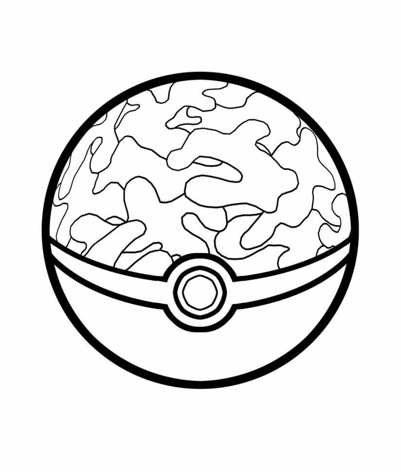 Desenho de Pokebola 10 para colorir