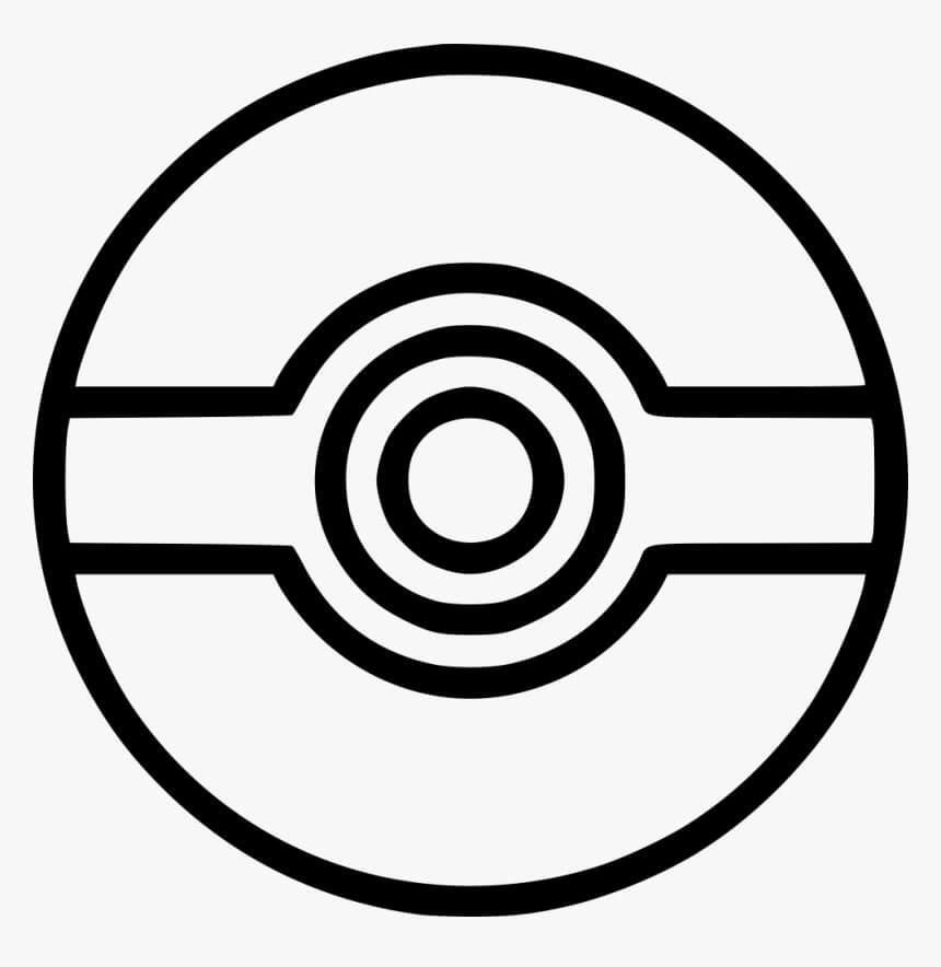 Desenho de Pokebola 4 para colorir