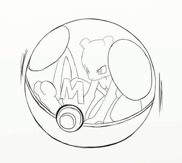 Desenho de Pokebola 6 para colorir