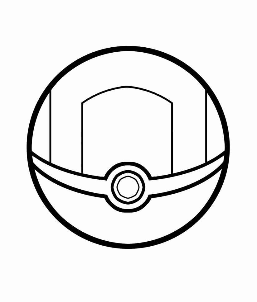 Desenho de Pokebola 7 para colorir