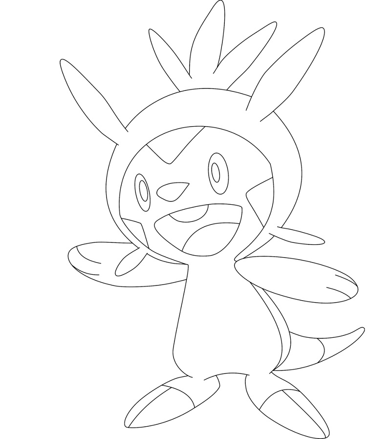 Desenho de Pokemon Chespin 1 para colorir