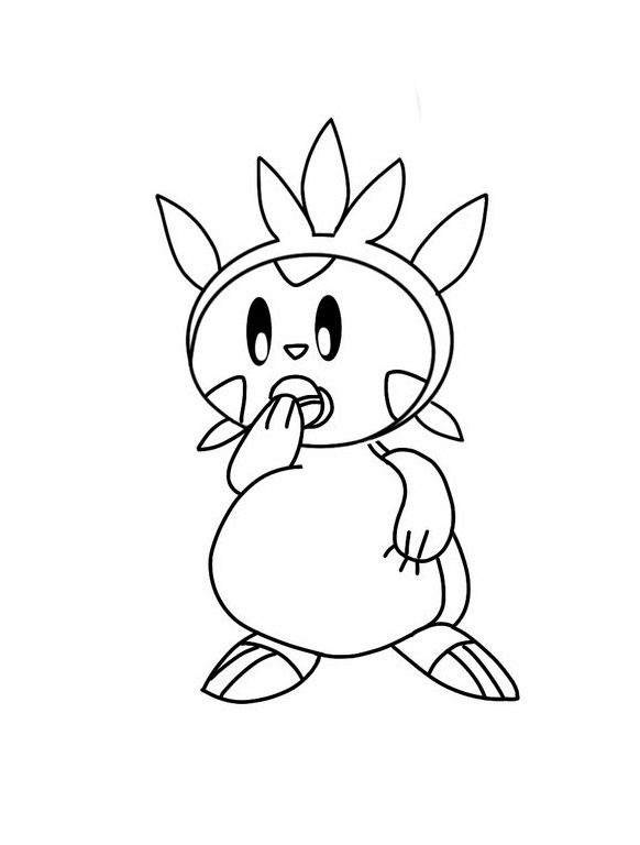 Desenho de Pokemon Chespin 3 para colorir