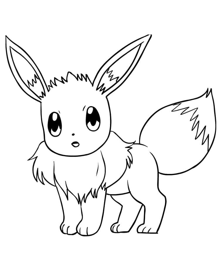 Desenho dePokemon Eevee 1 para colorir