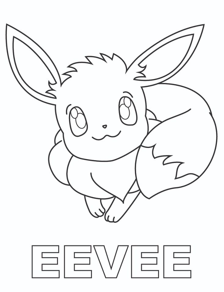 Desenho dePokemon Eevee 2 para colorir