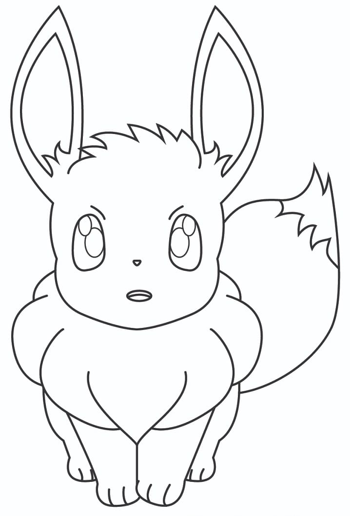 Desenho dePokemon Eevee 3 para colorir