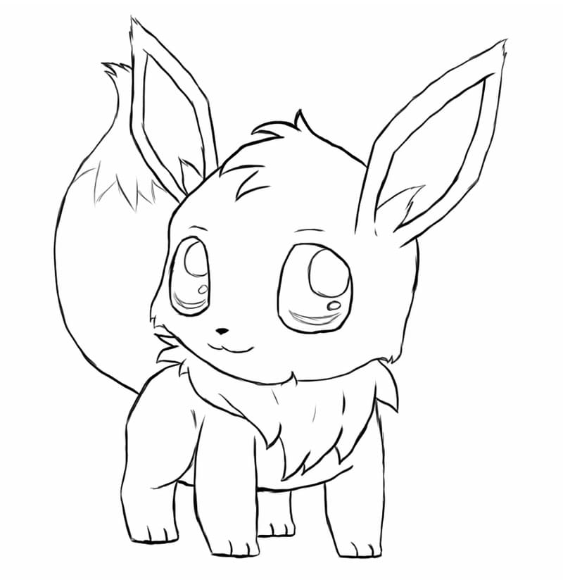 Desenho dePokemon Eevee 5 para colorir