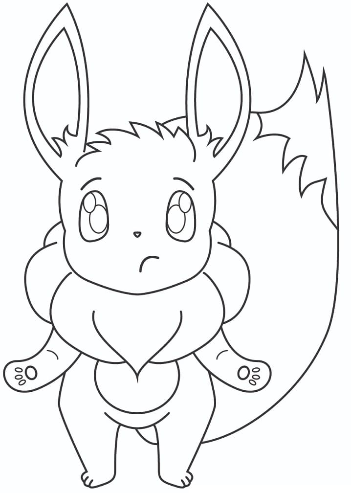 Desenho dePokemon Eevee 6 para colorir