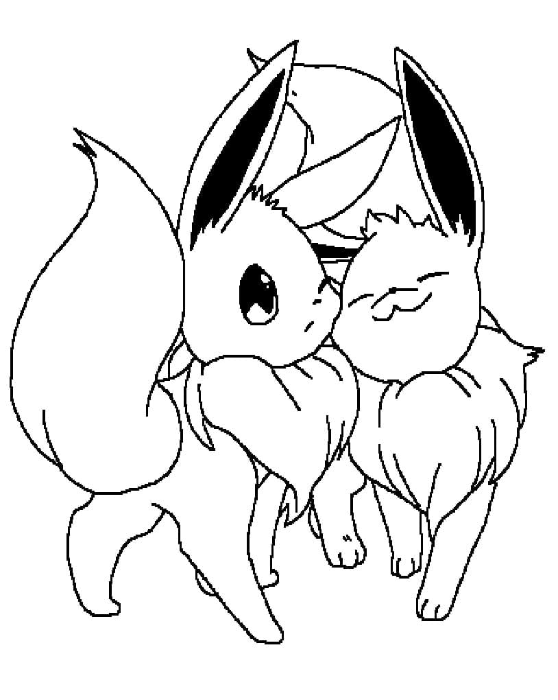 Desenho dePokemon Eevee 7 para colorir