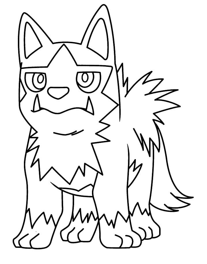 Desenho de Pokemon Poochyena 2 para colorir