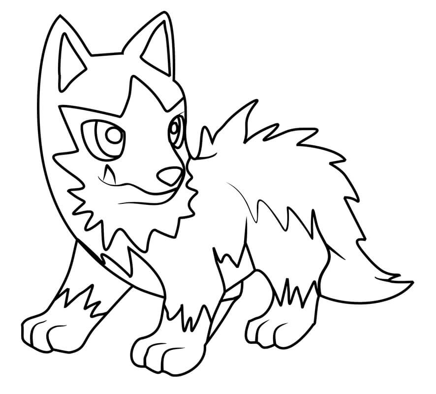 Desenho de Pokemon Poochyena 3 para colorir