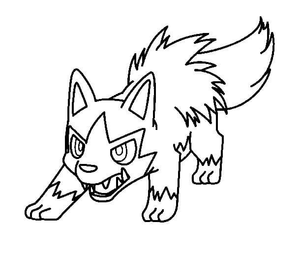 Desenho de Pokemon Poochyena para colorir