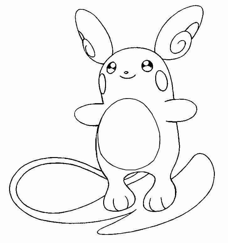 Desenho de Pokemon Raichu 12 para colorir