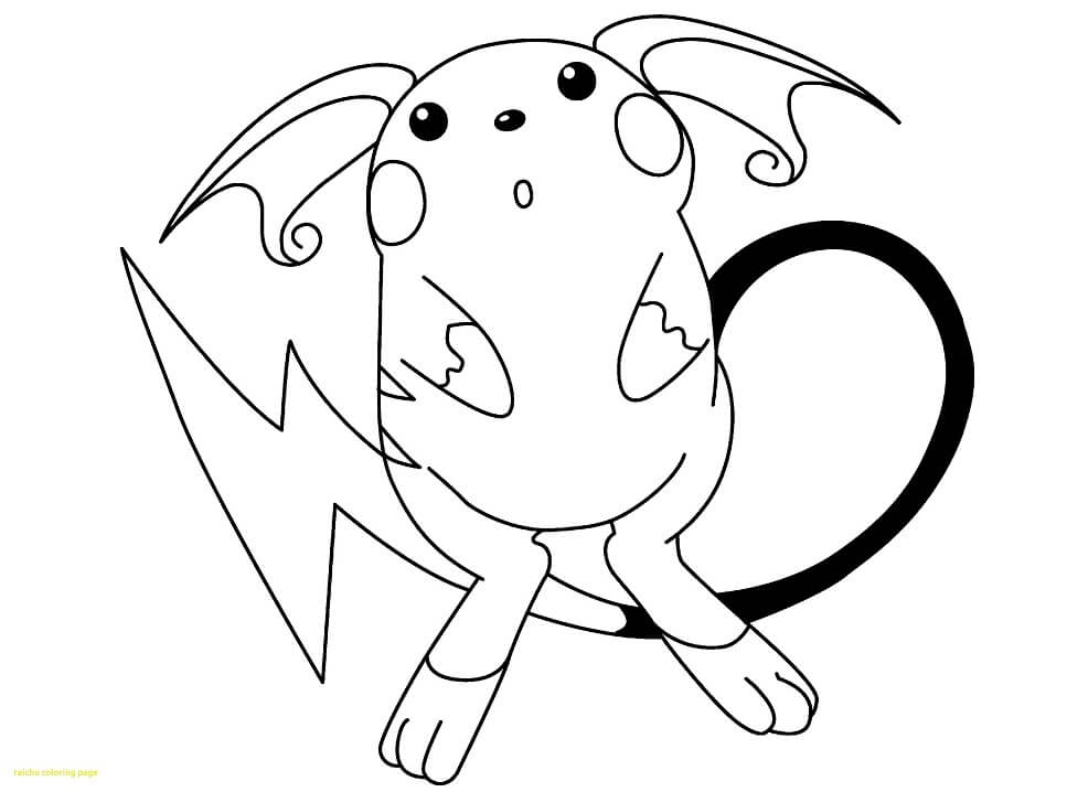 Desenho de Pokemon Raichu para colorir