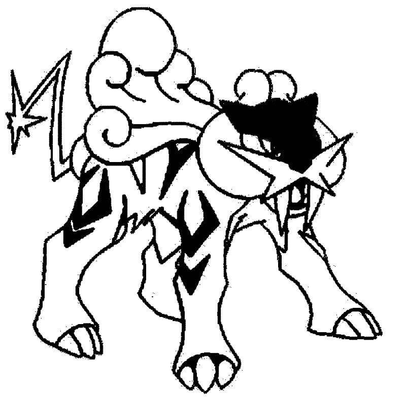 Desenho de Pokemon Raikou 5 para colorir