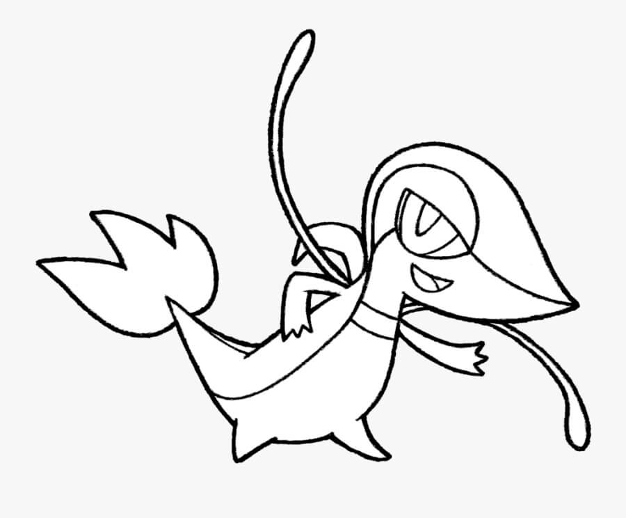 Desenho de Pokemon Snivy 10 para colorir