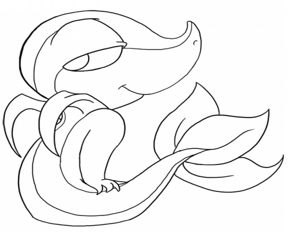 Desenho de Pokemon Snivy 12 para colorir