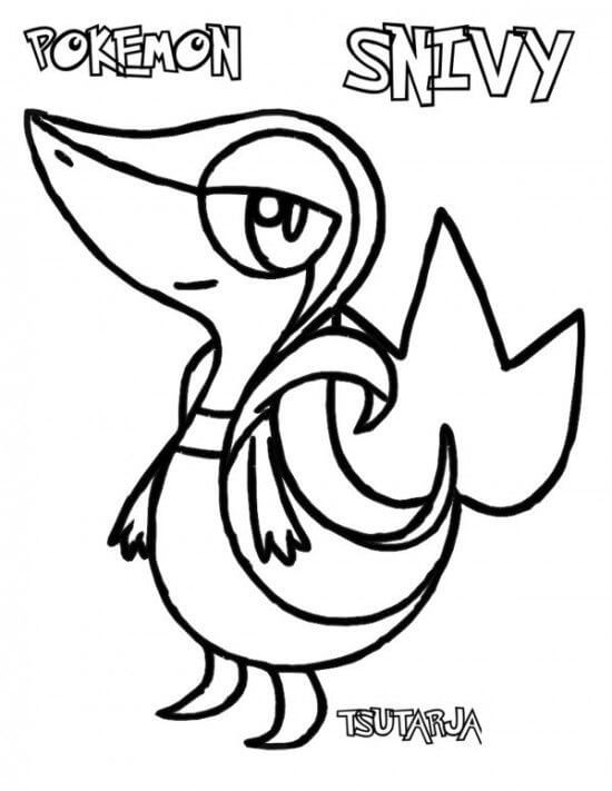 Desenho de Pokemon Snivy 2 para colorir