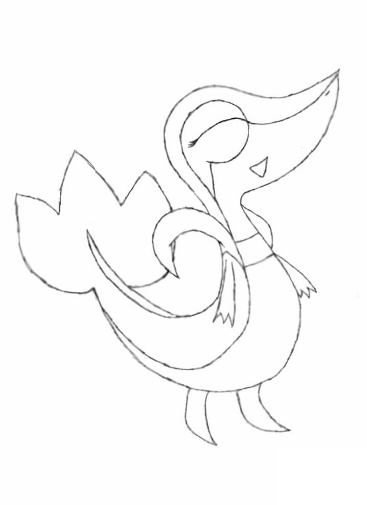 Desenho de Pokemon Snivy 5 para colorir