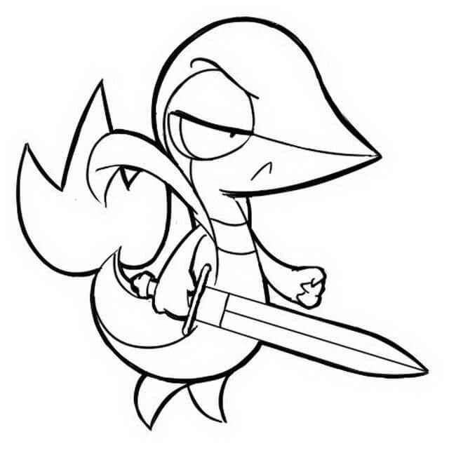 Desenho dePokemon Snivy 7 para colorir