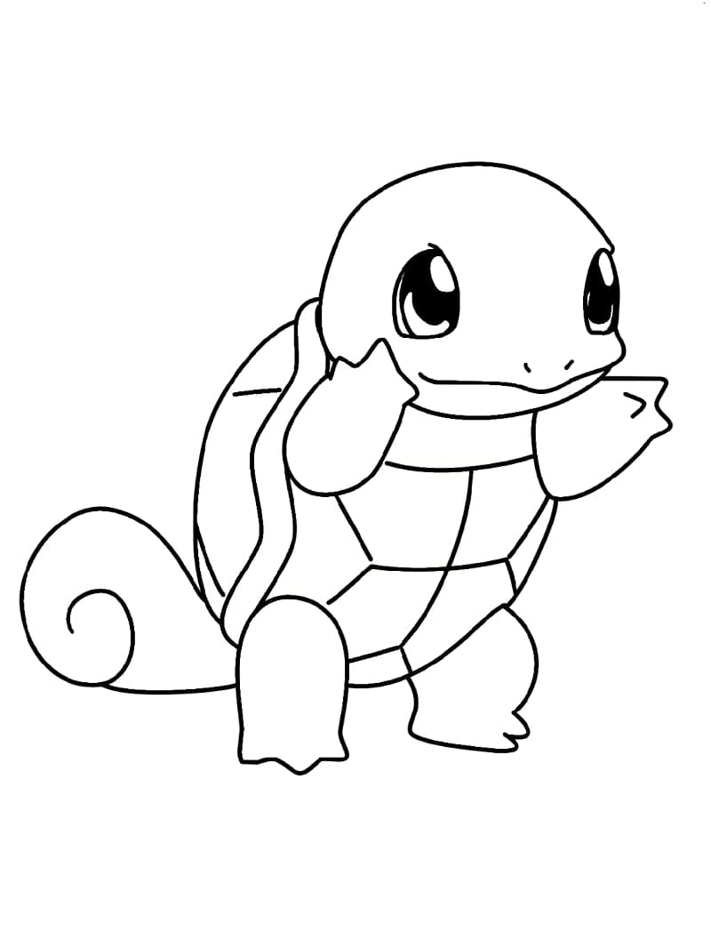 Desenho dePokemon Squirtle para colorir