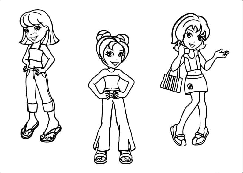 Desenhos de Polly Pocket para colorir