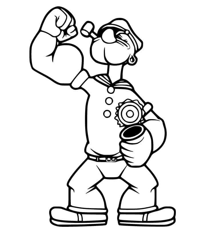 Desenho de Popeye 11 para colorir