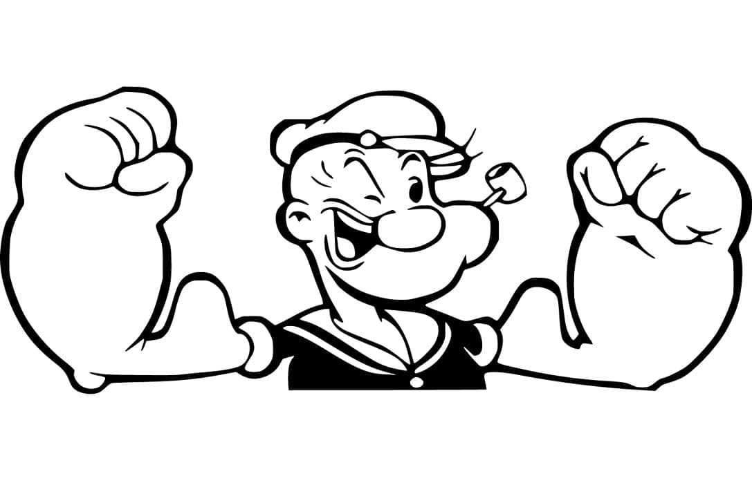 Desenho de Popeye 5 para colorir