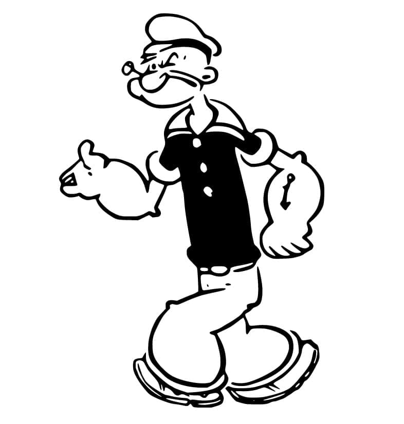 Desenho de Popeye 6 para colorir