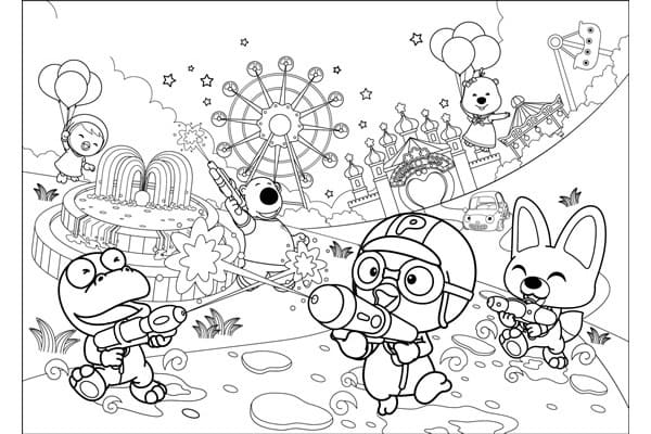 Desenho de Pororo 12 para colorir