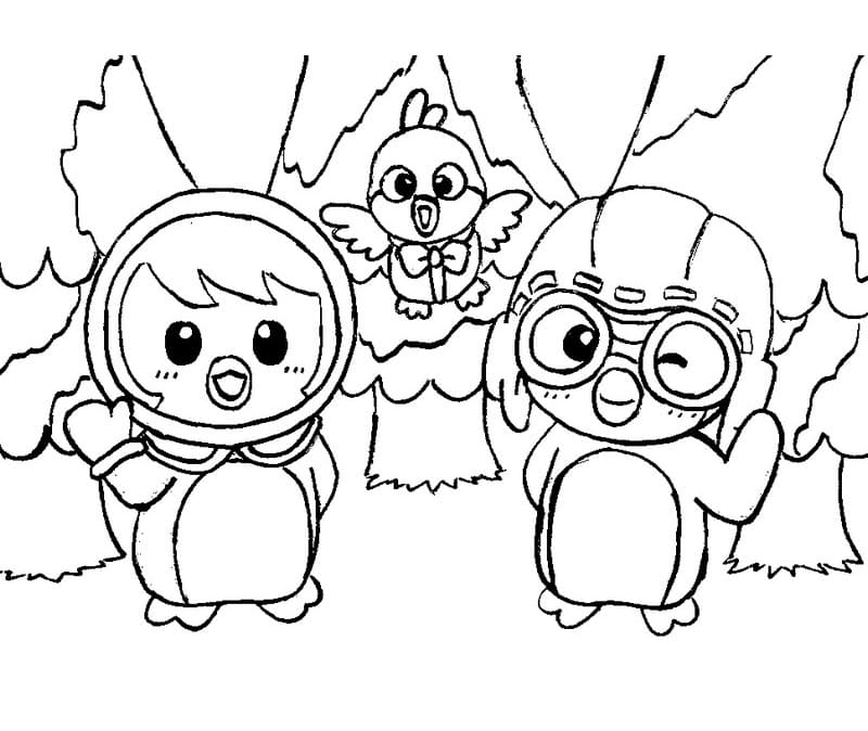 Desenho de Pororo 3 para colorir