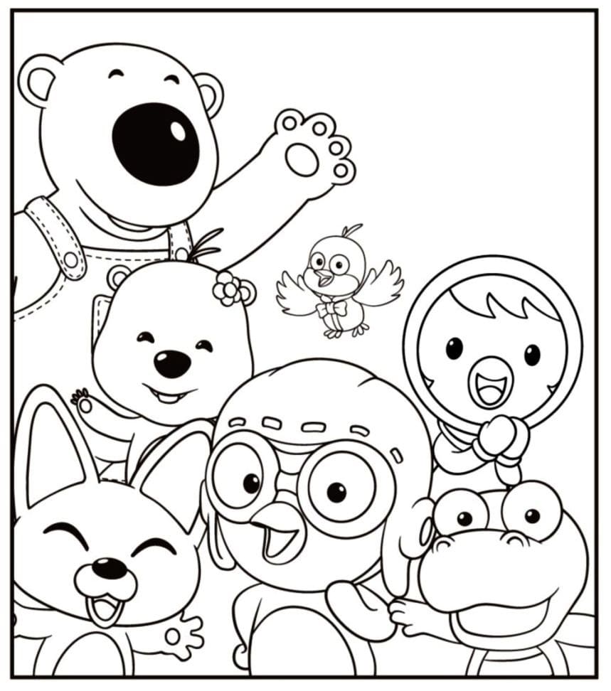 Desenhos de Pororo para colorir