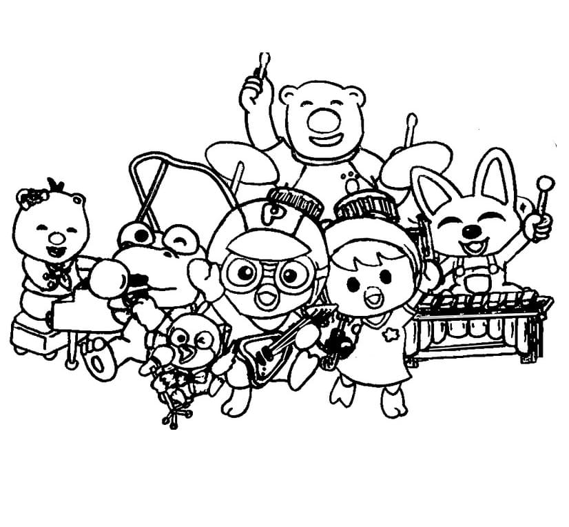 Desenho de Pororo 8 para colorir