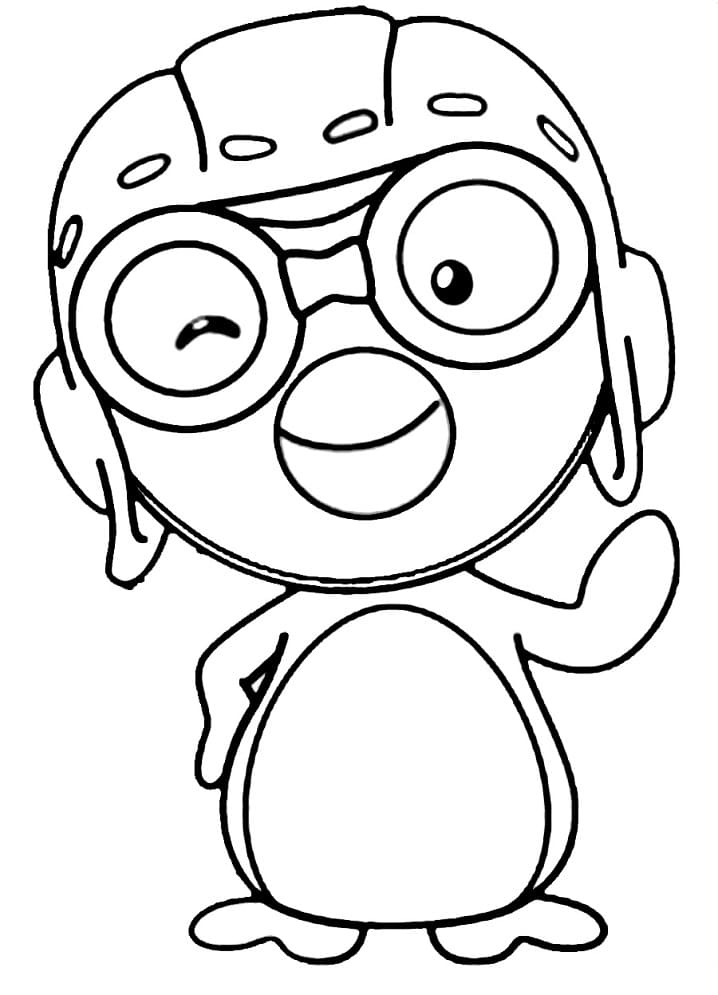 Desenho de Pororo Amigável para colorir