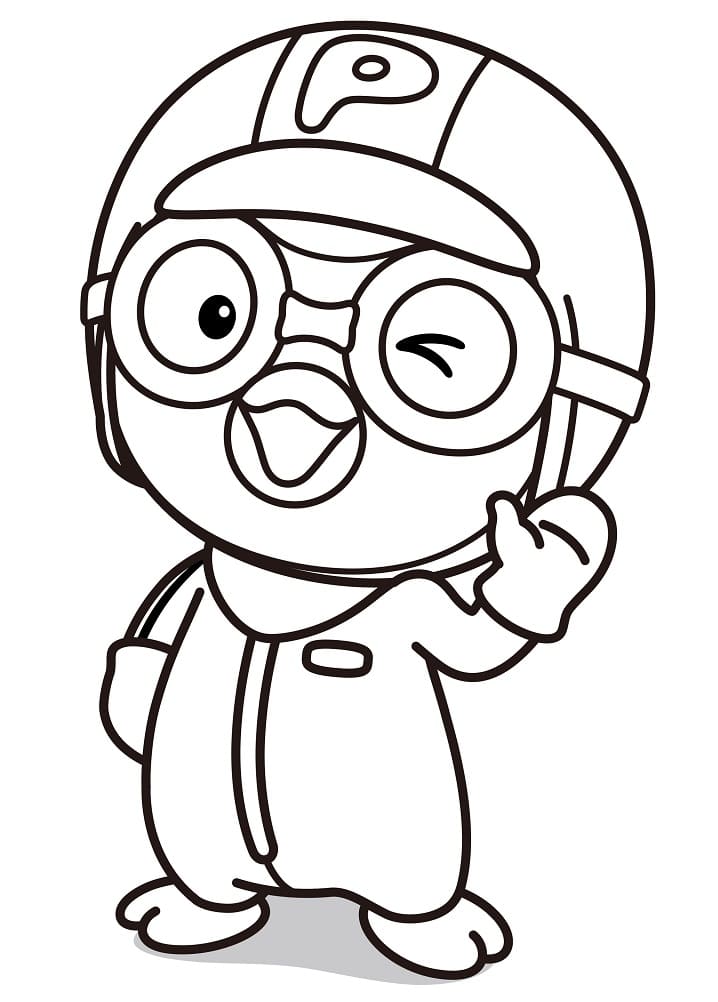 Desenho de Pororo O Piloto para colorir