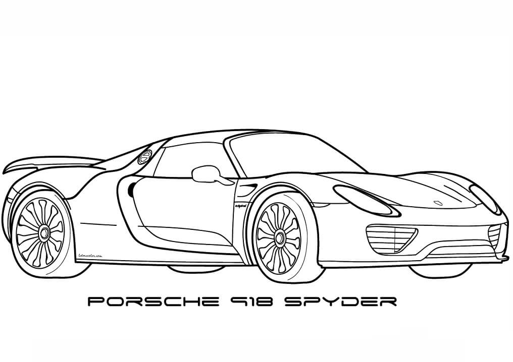 Desenho dePorsche 918 Spyder para colorir