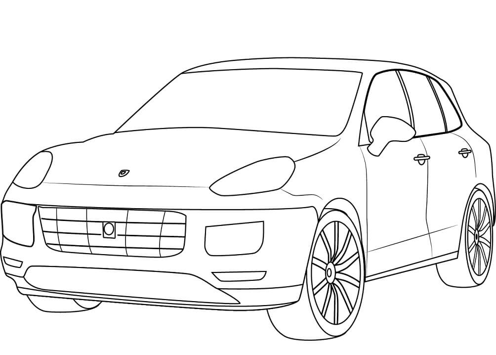 Desenho dePorsche Cayenne para colorir