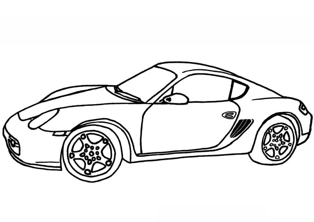 Desenho dePorsche Cayman para colorir