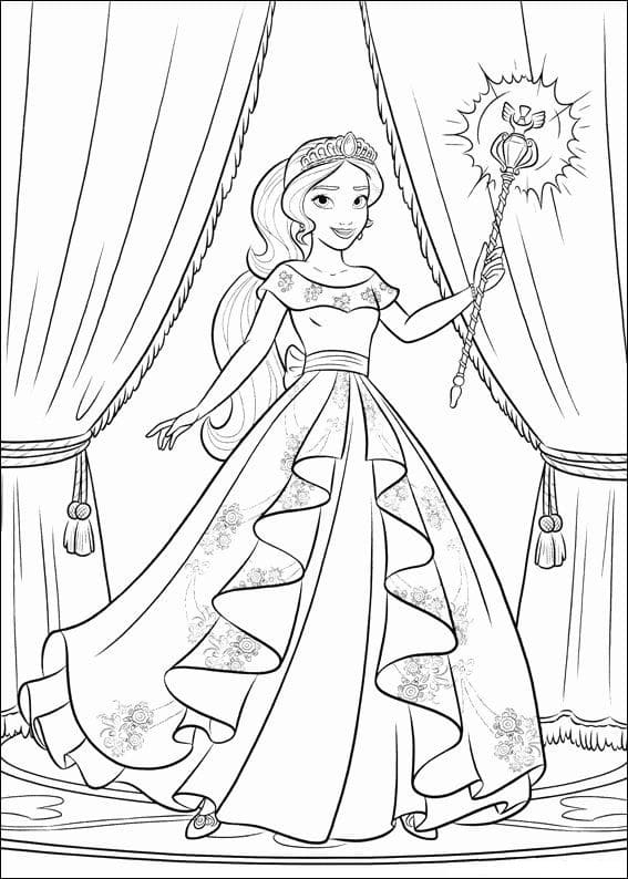 Desenho dePrincesa Elena 1 para colorir