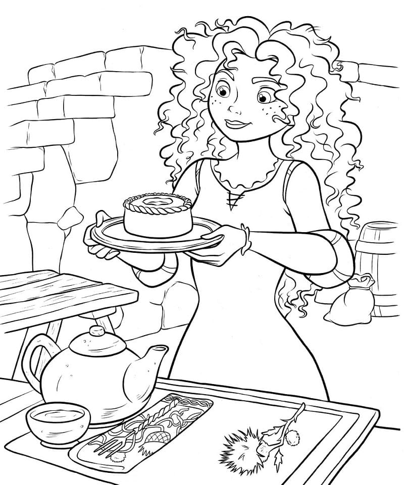 Desenho dePrincesa Merida 1 para colorir